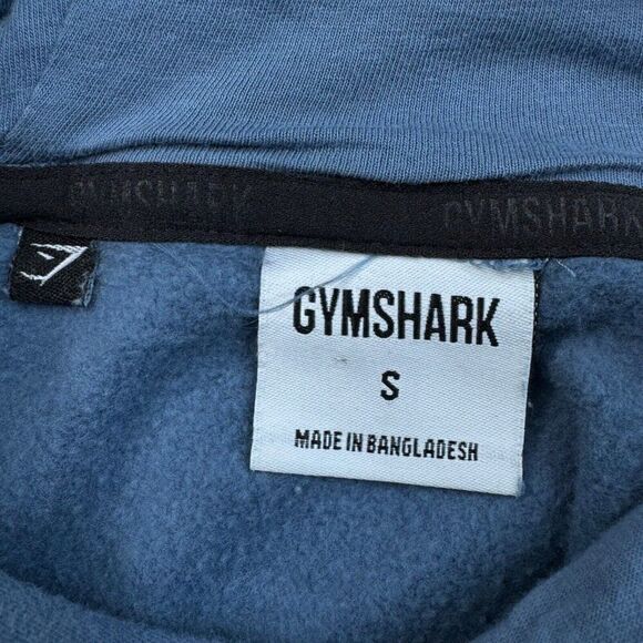 Gymshark Crest Hoodie Slim Fit Faded Blue - Picture 4 of 8
